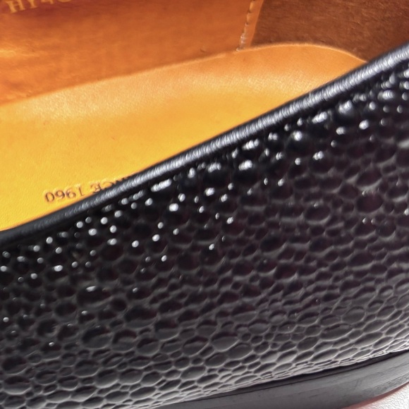 RARE | John Foster Black Pebble Grain Luxury Tassel Loafers | US 7.5 (EU 40) - Picture 4 of 5